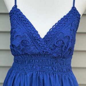 Blue Lace Detail Sundress